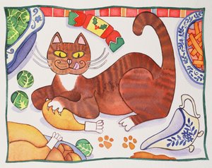 クリスマス猫とトルコ 作： Cathy Baxter