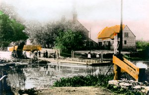 1926年、オックスフォードシャー州バブロックハイスのフェリー。 作： Cavenders Ltd