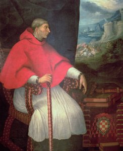 フランシスコ・ヒメネス・デ・シスネロス枢機卿の肖像 (1437-1517) 作： Caxesi or Caxete Eugenio Caxes