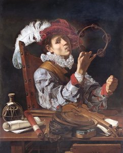 ミュージシャン、1610年頃（キャンバスに油彩） 作： Cecco de Caravaggio