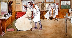 Air getting rayther thin on the crown」R.S.サーティース著「ハンドリークロス」のイラスト（紙に水彩とペン＆インク）