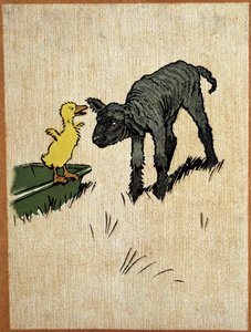 黒い子羊とアヒルの子 - ドローイング by Aldin 作： Cecil Charles Windsor Aldin