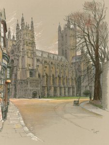 カンタベリー大聖堂 作： Cecil Charles Windsor Aldin