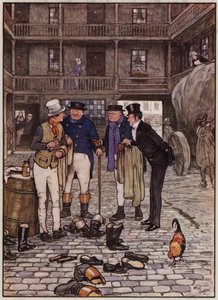 セシル・アルディンによる『ピックウィック・ペーパーズ』のイラスト（カラーリトグラフ 作： Cecil Charles Windsor Aldin