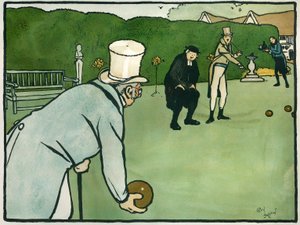 オールドイングリッシュのスポーツとゲーム。ボウル 作： Cecil Charles Windsor Aldin