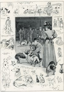 クリスタルパレスでの犬舎の犬小屋の展示
