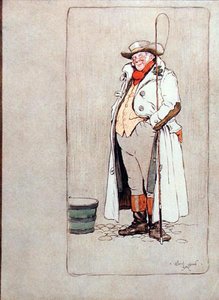 ワシントン・アーヴィング（1783-1859）の「Old Christmas」の挿絵「The Stage Coachman」（Hodder and Stoughton社刊 作： Cecil Charles Windsor Aldin