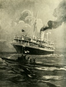 ファラバの沈没、第一次世界大戦、1915年3月28日、c1920。 作： Cecil King