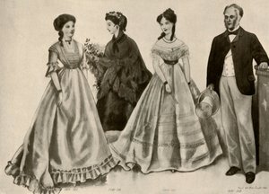 1860〜1870、1907、1937年の衣類。 作： Cecil W. Trout