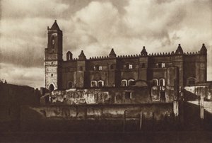 メキシコ: Tepeapa、修道院の廃墟 (白黒写真) 作： Cecile Seler Sachs