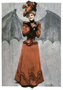 悪魔に変装した女性、1900年頃（イラスト） 作： Cecilio Pla Gallardo