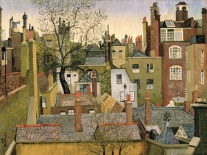 ロンドンW1、ブルック・ストリート45番地の窓から 作： Cedric Morris