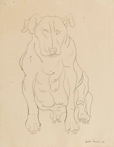 ナンシーモリスのブルドッグ 作： Cedric Morris
