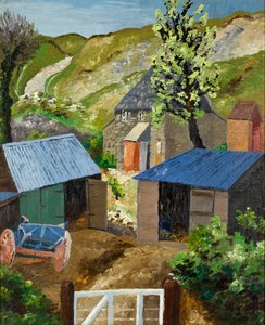 ドーセット州の農場 作： Cedric Morris