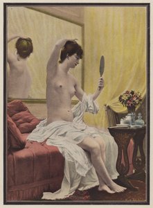 朝のトイレの女性（カラーリソ） 作： Celestin Francois (after) Nanteuil