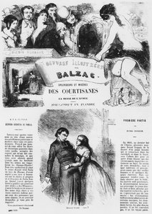 1867年に発表されたHonore de Balzacによる「Splendeurs et Miseres des Courtisanes」のイラスト 作： Celestin Francois Nanteuil