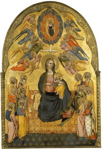 聖父、聖霊、十二使徒との謙遜の聖母 作： Cenni di Francesco di ser Cenni