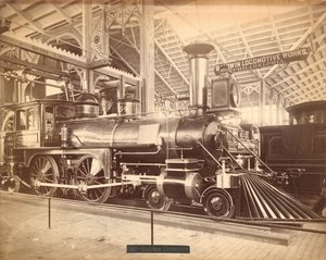 ボールドウィン社製機関車「No.1154」、フィラデルフィアの百年記念博覧会 作： Centennial Photographic Co.
