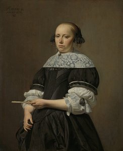 エリザベスファンケッセルの肖像、1671年 作： Cesar Boetius van Everdingen