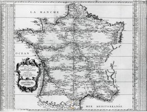 ジョヴァンニ・ドメニコ・マラルディ（1709-1788）とセザール＝フランソワ・カッシーニ・ド・トゥリーまたはカッシーニ3世（1714-1784）によるフランスの地図です。 作： Cesar Francois Cassini de Thury