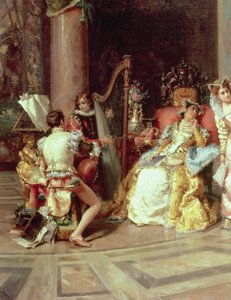 イザベラの裁判所でのガリレオ、詳細、1878 作： Cesare Auguste Detti