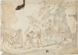 ロバに乗った酔っぱらいシレヌスとバッカスの凱旋 作： Cesare Pollini