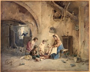 バス、19世紀。 作： Cesare Provaggi