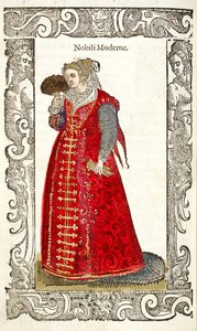 現代の貴族。 From：De gli habiti antico et modern、1598 作： Cesare Vecellio