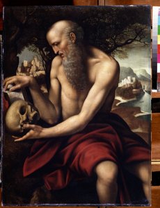 「聖ジェロームの表象」（ヴァニテ）チェーザレ・ダ・セスト作（1477-1523） 16世紀プーシキン美術館、モスクワ