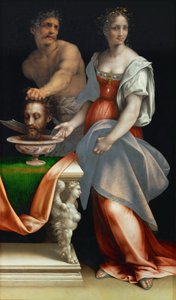 洗礼者ヨハネの頭を持つサロメ - チェーザレ・ダ・セスト（1477-1523）。木に油彩、約1512-1516年。寸法：136,5x79,6 cm。美術史博物館、ヴィエンヌ