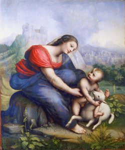 子羊の聖母子 作： Cesare da Sesto