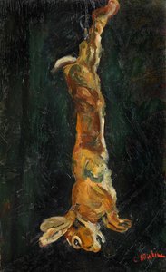 ぶら下がっているうさぎ、1923年頃。 作： Chaim Soutine