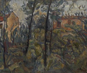住宅のある風景、c。 1918 作： Chaim Soutine