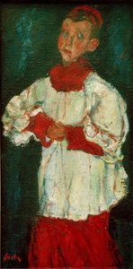 合唱団の少年 作： Chaim Soutine