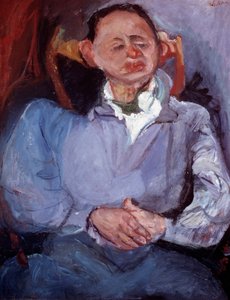 彫刻家オスカー・ミエストチャニノフの肖像。チャイム・スーティン（1894-1944）の絵画 作： Chaim Soutine