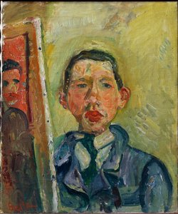 自画像 - スーティン、チャイム（1893-1943） - 1918年頃 - 油彩・キャンバス - 54,6x45,7 - プリンストン大学美術館 作： Chaim Soutine