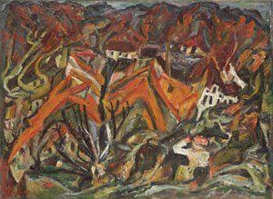 村の眺め。村の眺め、1921-1922 作： Chaim Soutine