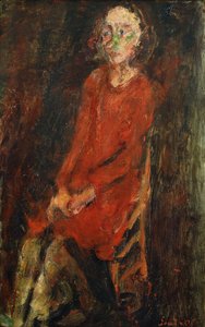 赤の若い女性。赤の若い女性、1928 作： Chaim Soutine