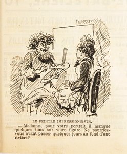 マダム、あなたの肖像画では、あなたの顔にいくつかのトーンが欠けています..., 1877.