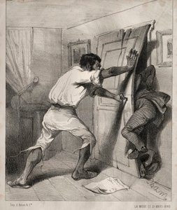 急いで債権者、1840。 作： Cham