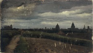 ゴブランから見たパリの全景 作： Charles Emile Cuisin