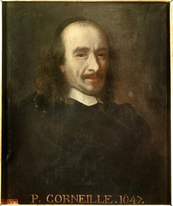 ピエール・コルネイユ（1606-1684）の肖像（フランスの戯曲詩人シャルル・ルブラン（Le Brun）（1619-1690）による匿名の絵画。ヴェルサイユ、ヴェルサイユ城、トリアノン。 作： Charles (after) Le Brun