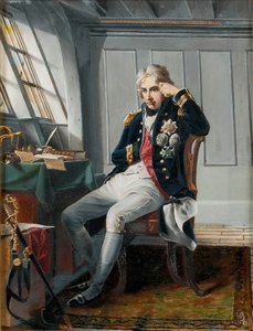 ホレイショ・ネルソン子爵（1758-1805）、トラファルガーの戦いの前、1805年10月21日、1854年頃（キャンバスに油彩） 作： Charles (after) Lucy