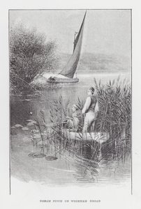 釣り：Wroxham BroadでのBream Pitch(litho) 作： Charles (after) Whymper