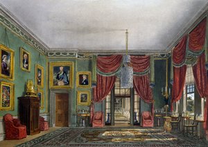 グリーン・パビリオン』ダニエル・ヘイヴル（1785-1826）によるエングレーヴィング、チャールズ・ワイルド（1781-1835）のデザインに基づく、『王宮の歴史』より 作： Charles (after) Wild