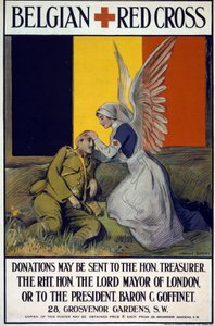 ベルギー赤十字社の募金ポスター、パブ。 1914～18年（カラーリソ） 作： Charles A. Buchel