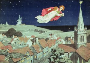 1904 年 12 月 27 日、デューク オブ ヨーク劇場での J.M. バリーの「ピーター パン」の初演を宣伝するポスター (カラー リソ)