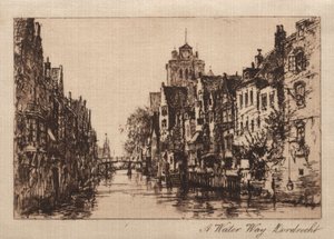 水路、ドルドレヒト、1885年。 作： Charles A. Vanderhoof