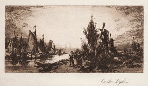 堤防上、1885 年。 作： Charles A. Vanderhoof