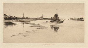ライン川のアルンハイム、1888年。 作： Charles Adams Platt